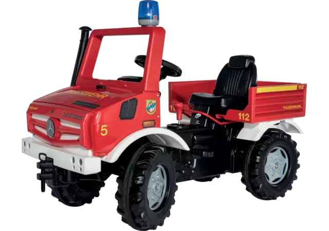 KOLLYKID Farmtrac Premium Feuerwehr UNIMOG, mit Schaltung und Bremse