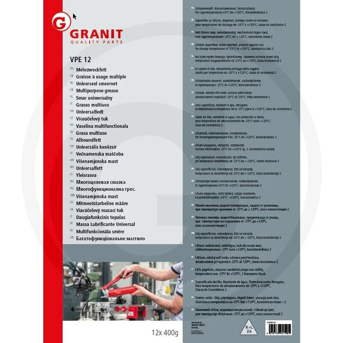 GRANIT VPE12 Mehrzweckfett KL2K 400g