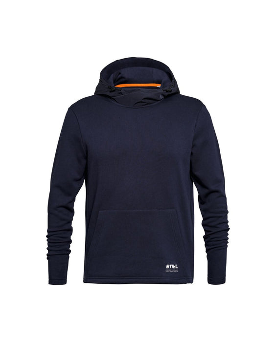 HOODIE WOVEN HOOD BLAU